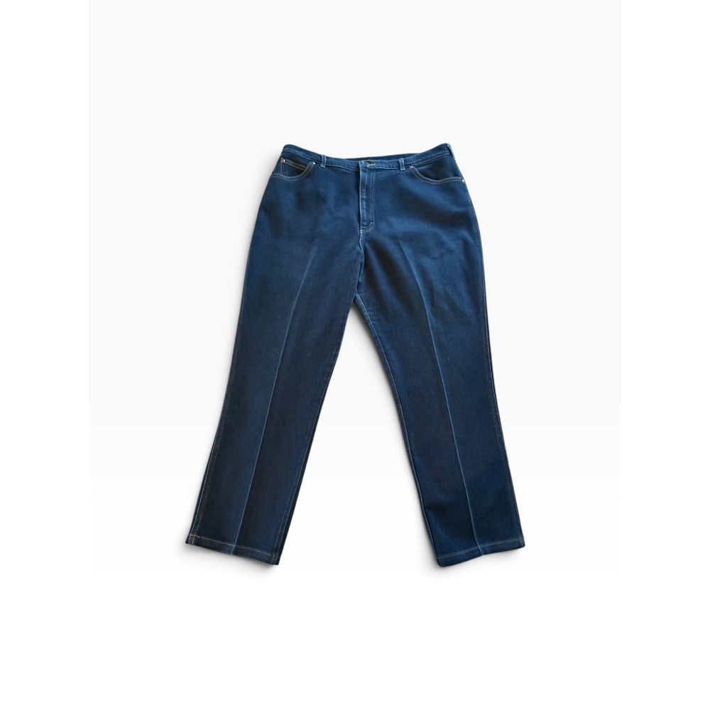 Vintage Union Made Lee Straight Leg Jeans Mens 38x29 Dark Blue Denim‎ Workwear